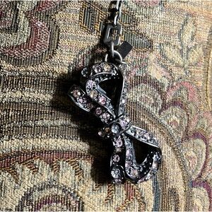 Coach X Selena Gomez 2018 Bow Bag Charm.  Crystal-Embellished Bag Charm. Vintage